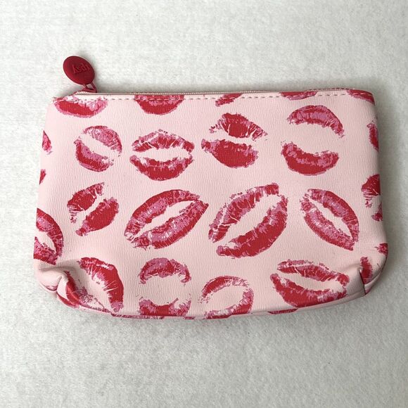 Pink Lipstick Lip Patterned Makeup Bag - Picture 1 of 5